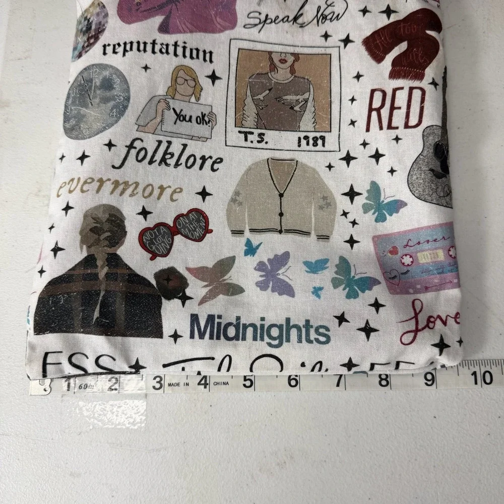 Taylor Swift Eras Tour Themed Tote Bag‎ Fabric Multi Color